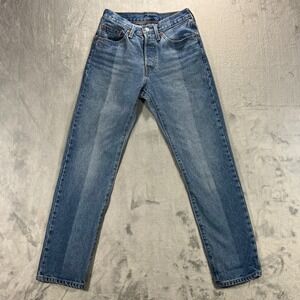 LEVI'S 501 Original Fit Jeans Womens 26X30 Blue Straight Leg Button Fly Casual